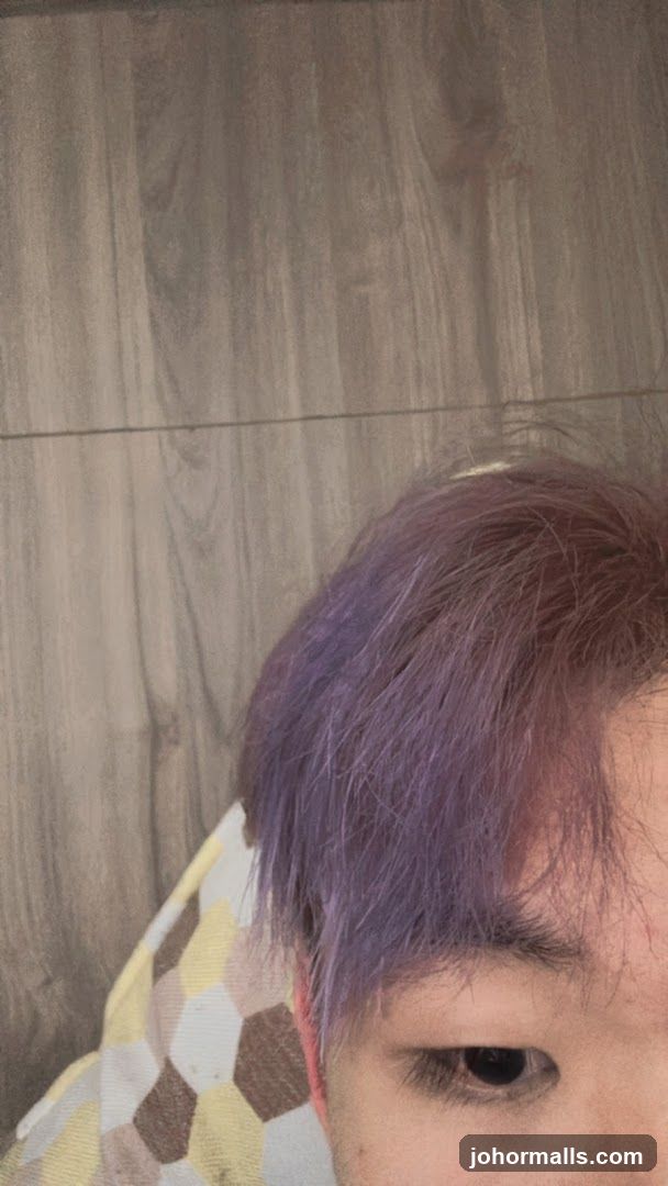 Person with purple hair