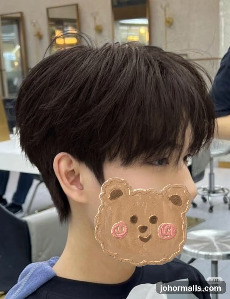 Person with a new haircut