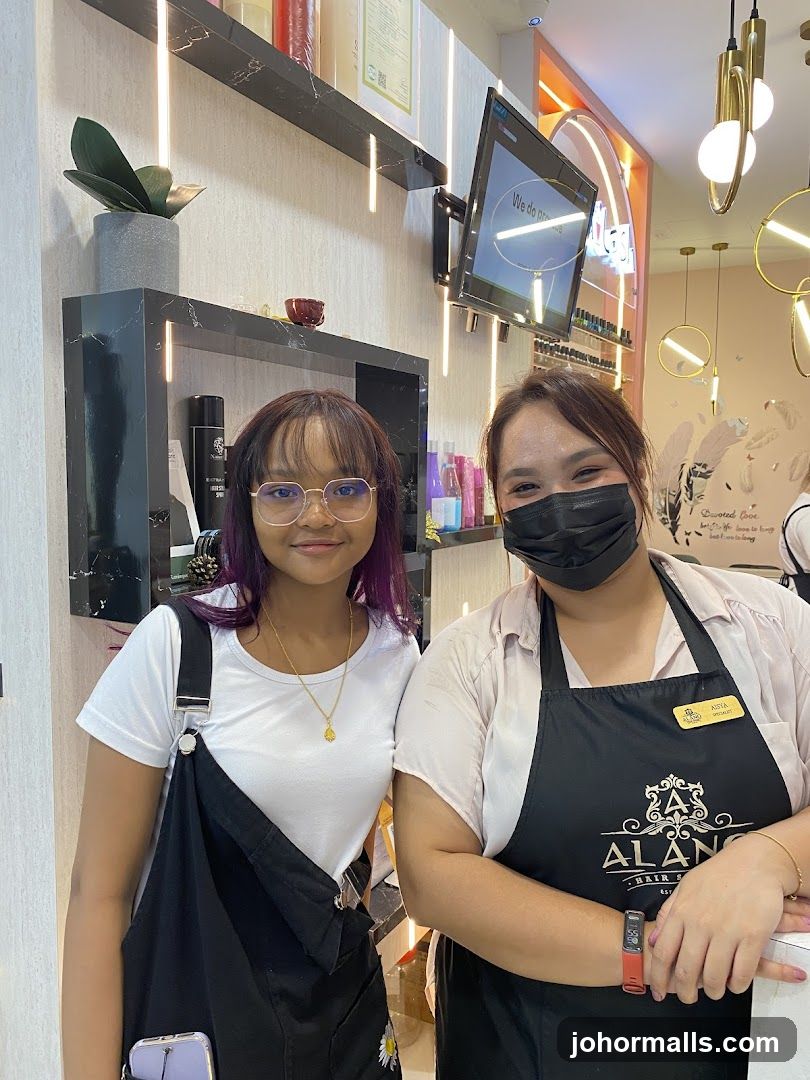 Two women in a salon