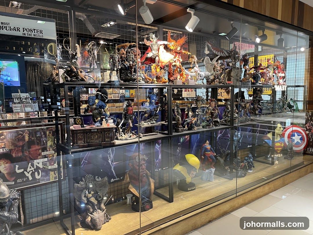 Display of Collectible Figures and Posters