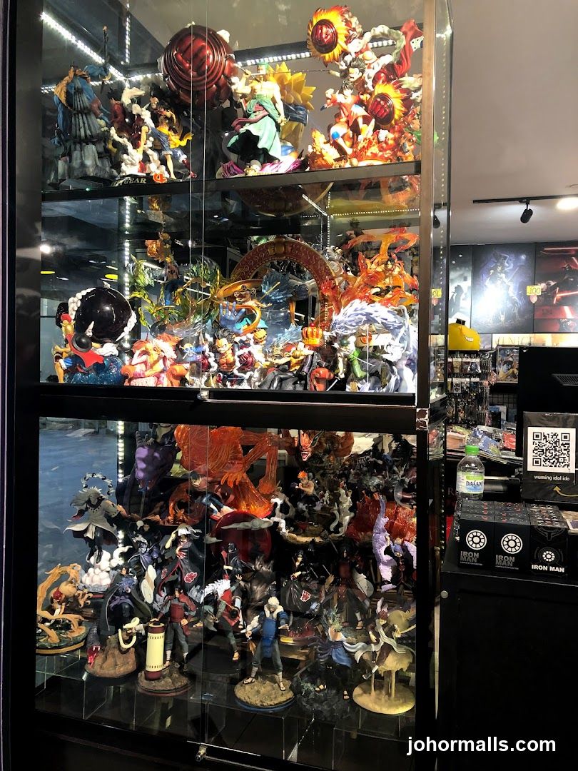 Display Case with Anime Figures