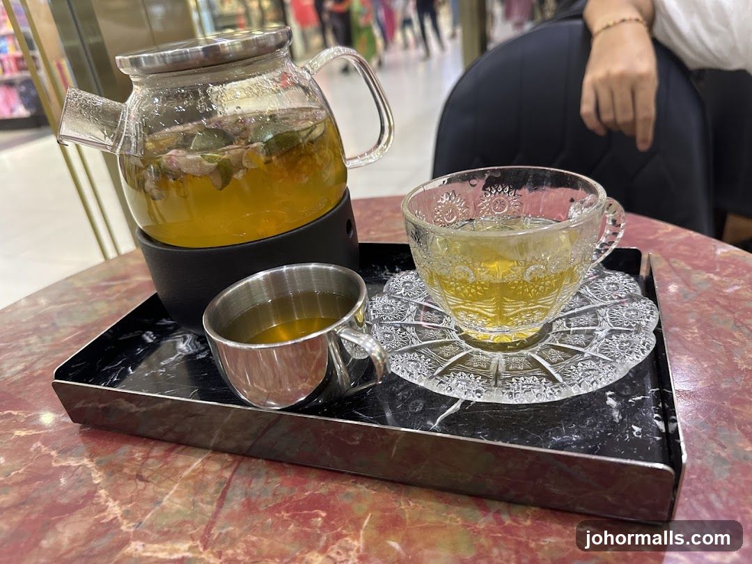 Tea Set on Marble Table