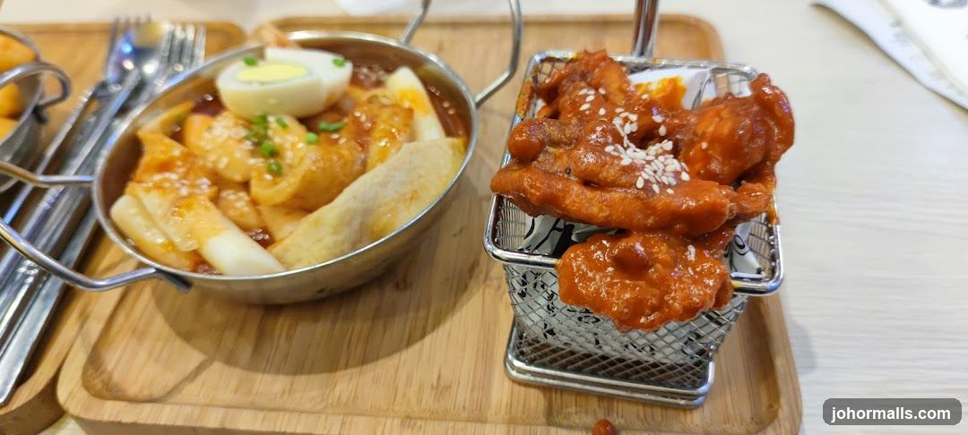 Food Display on Wooden Tray