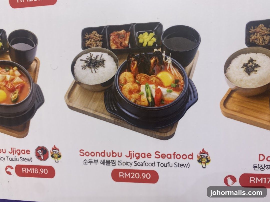 Soondubu Jjigae Seafood Menu Item