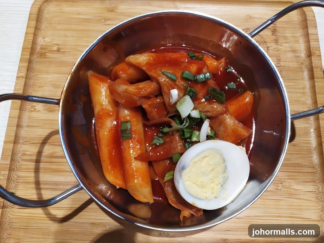 Korean-style dish in metal bowl