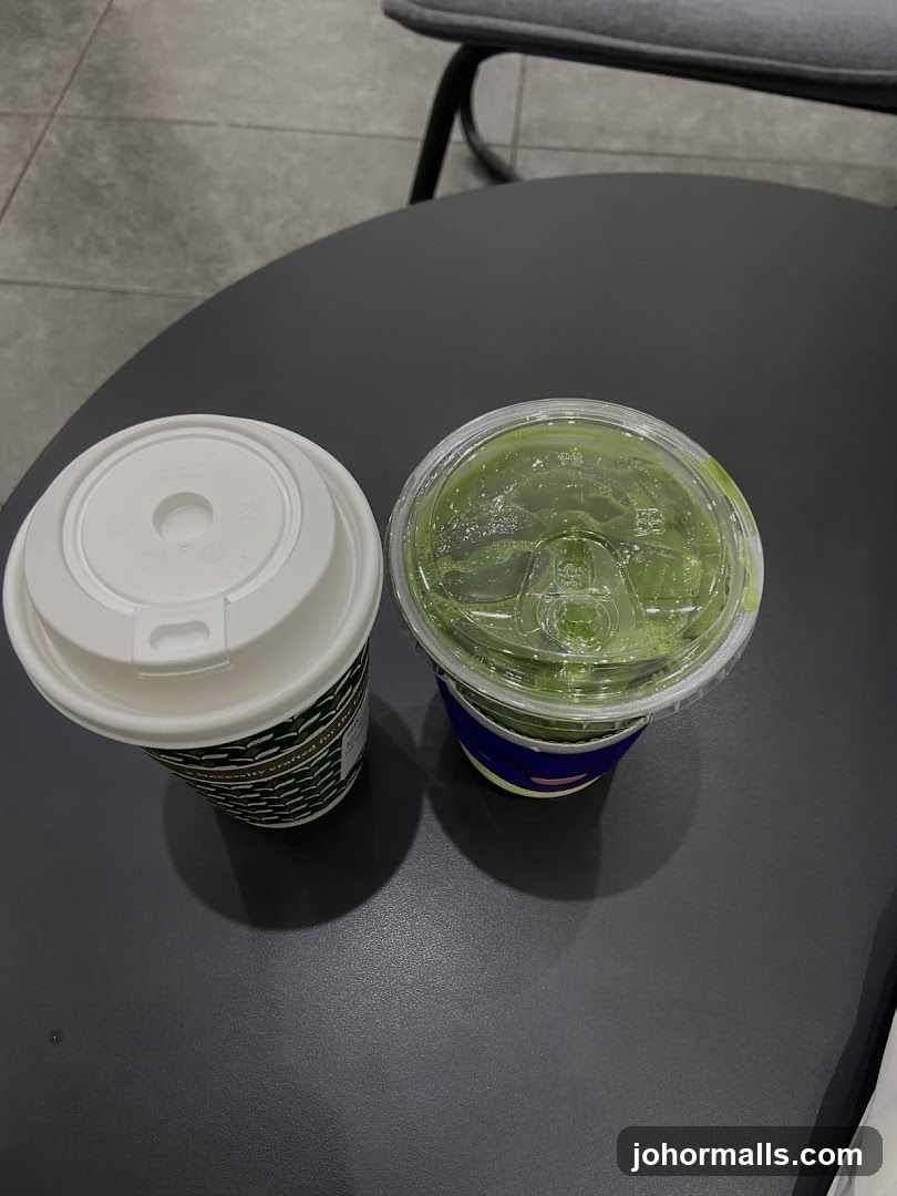 Two beverages on a table