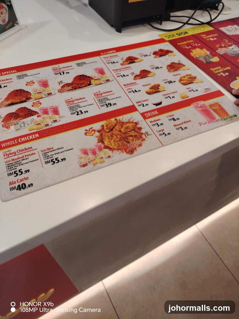 Chicken Menu Display