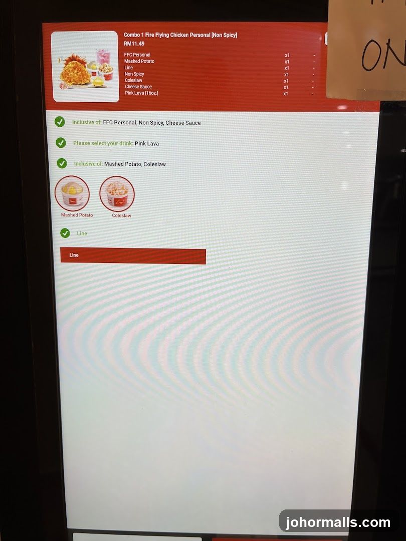 Combo 1 Fire Flying Chicken Personal [Non Spicy] Menu