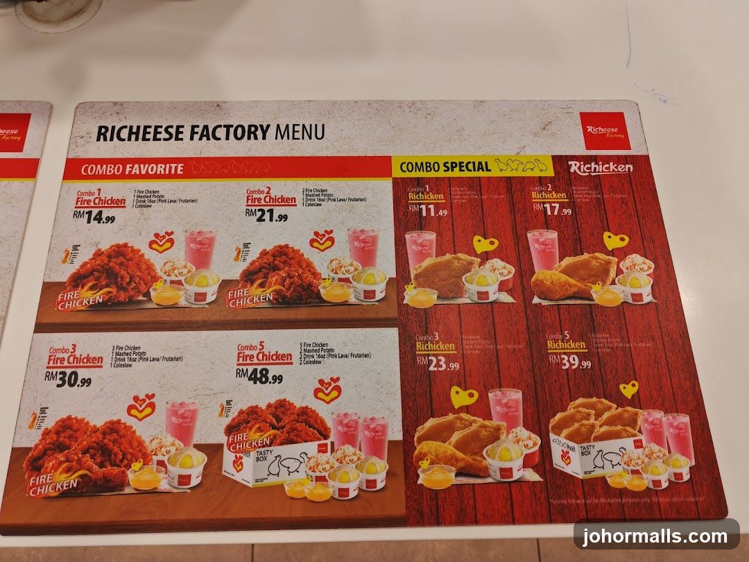 Richese Factory Menu