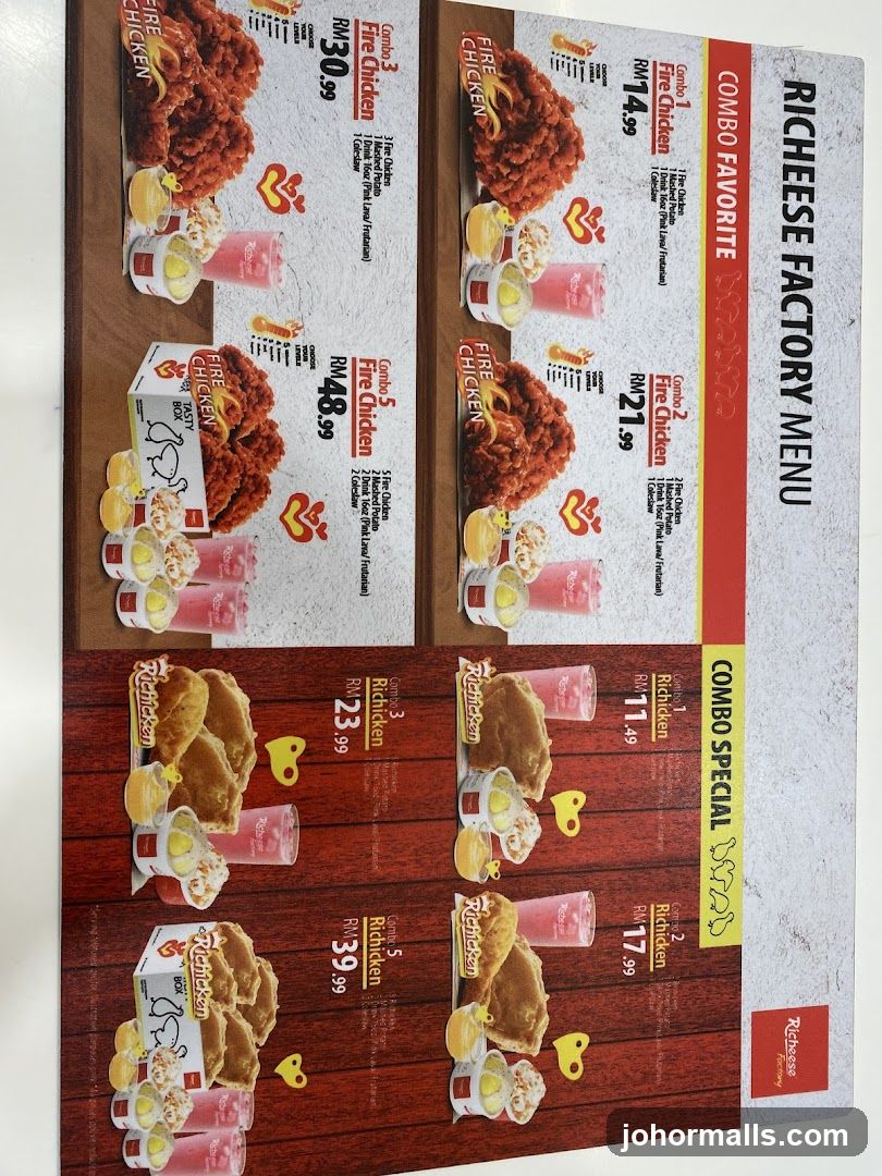 Richese Factory Menu