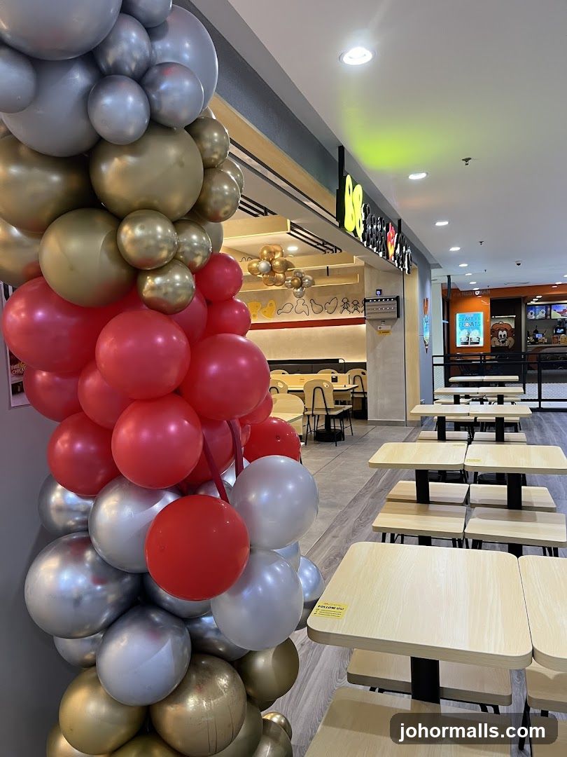 Restaurant Interior with Balloon Decor