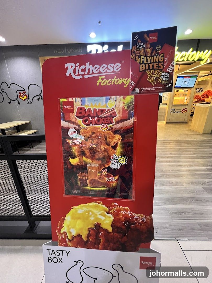 Richese Factory promotional display
