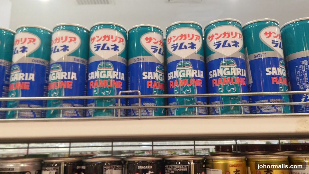 Sangaria Ramune Cans on Shelf