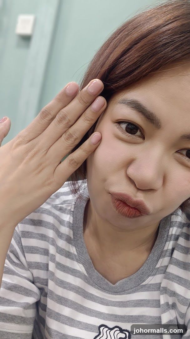 Close-up selfie of a person
