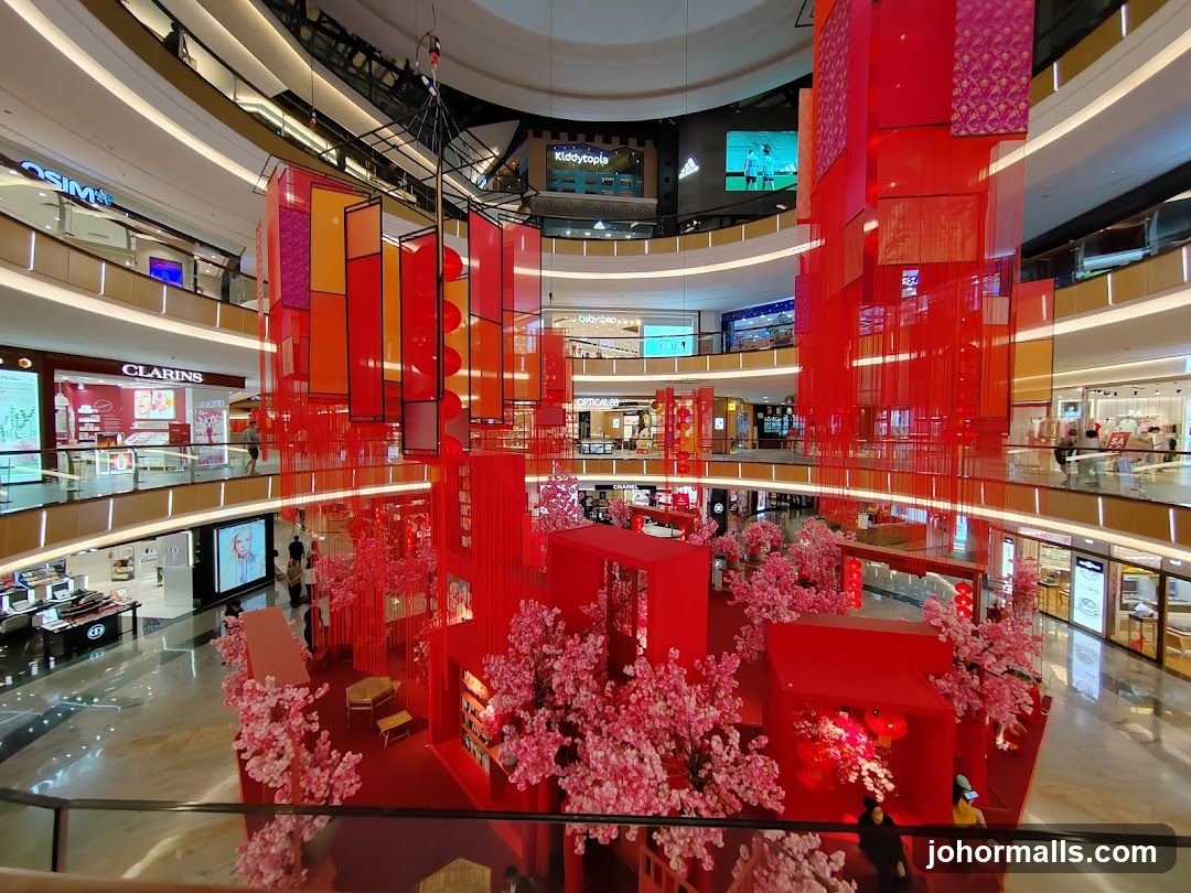 Interior of multi-level shopping mall