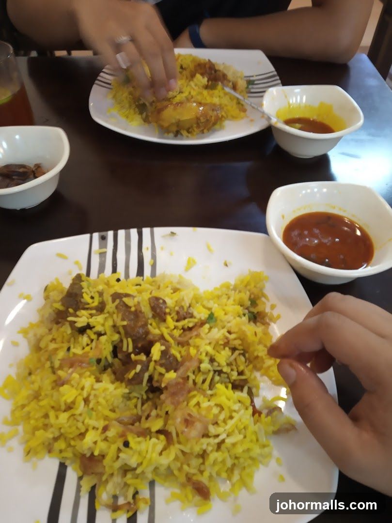 Dinner scene at restaurant