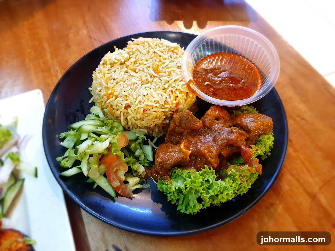 Food Plate on Wooden Table
