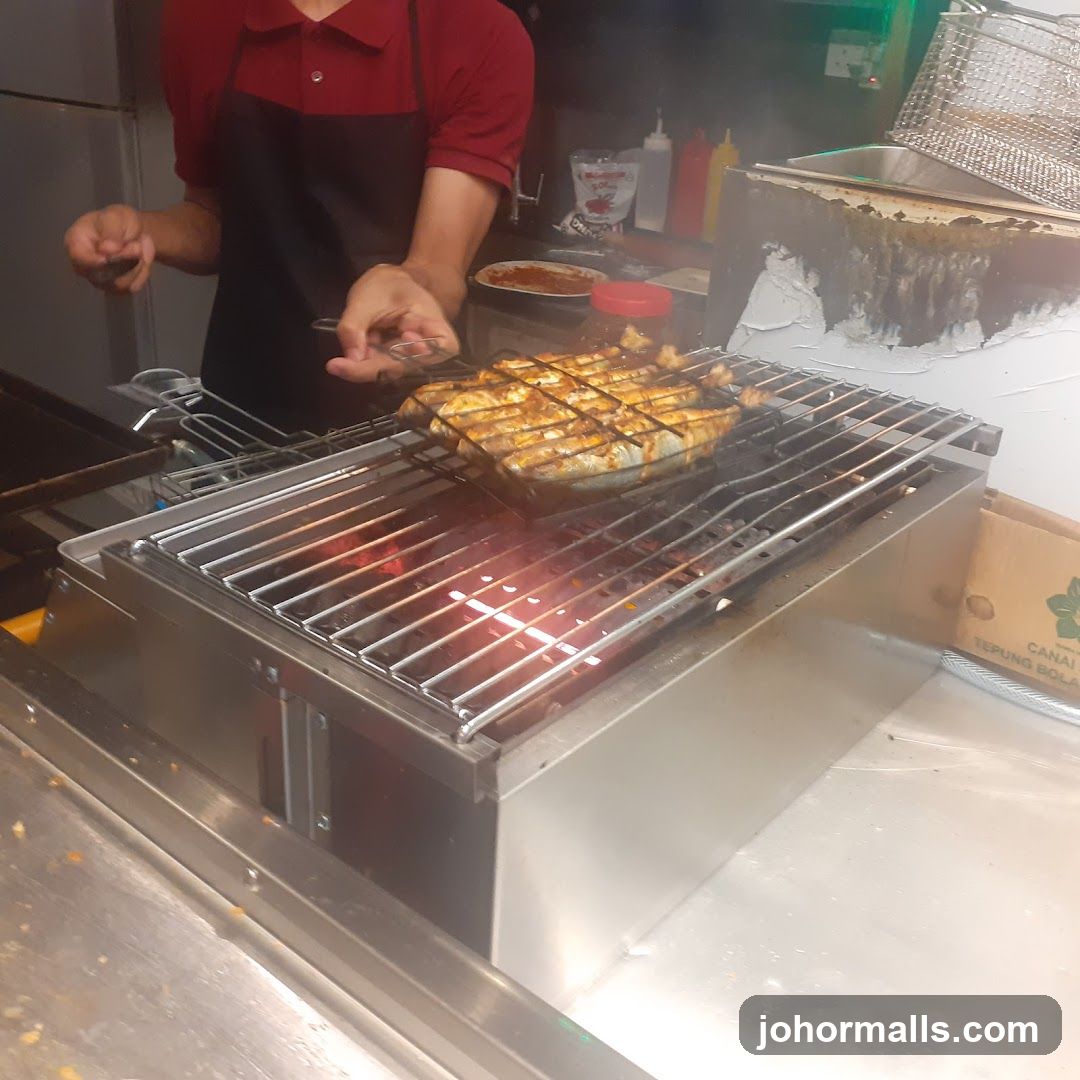 Grilled Fish at Food Stall
