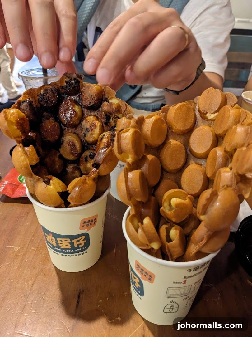 Waffle cups on table