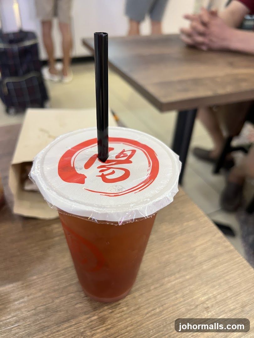Cup of beverage at a café