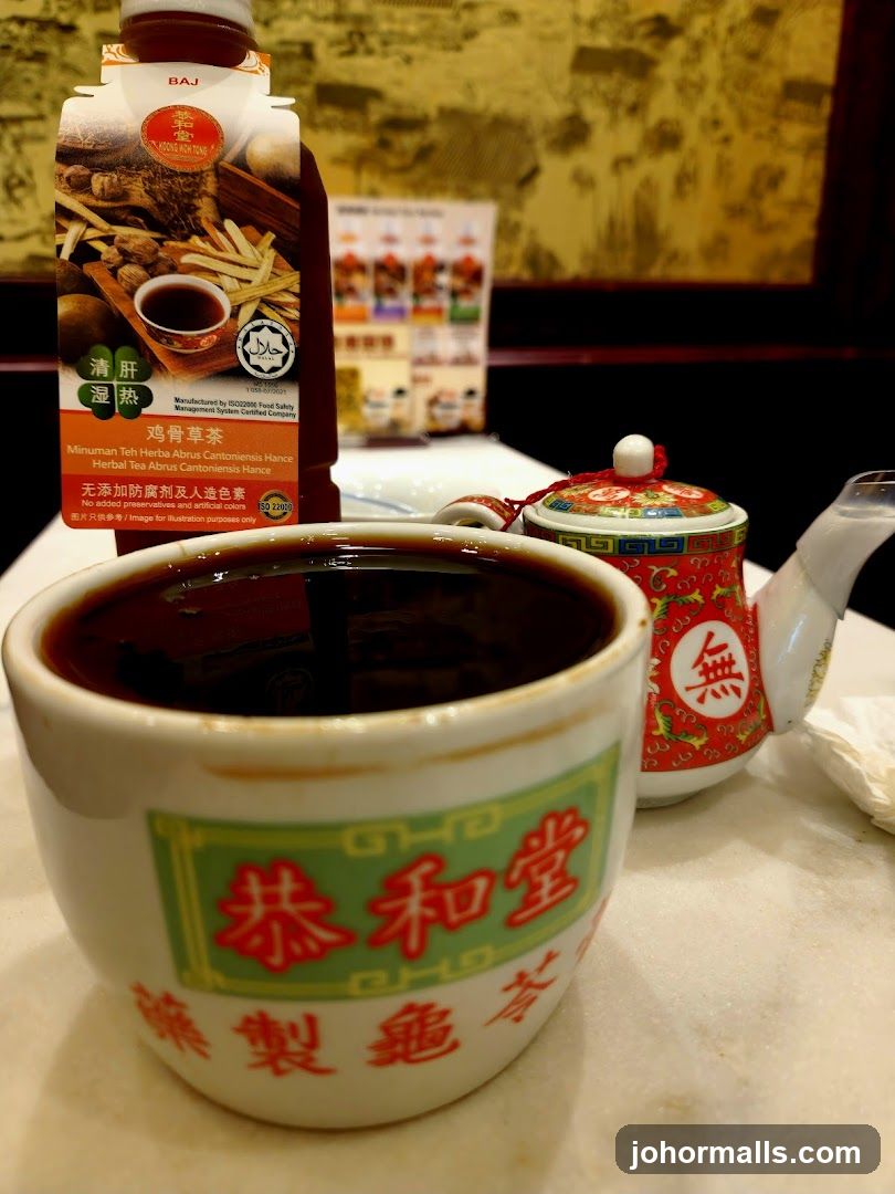 Herbal Tea Service at a Traditional Shop