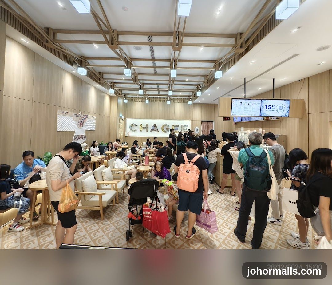 Interior of a busy café