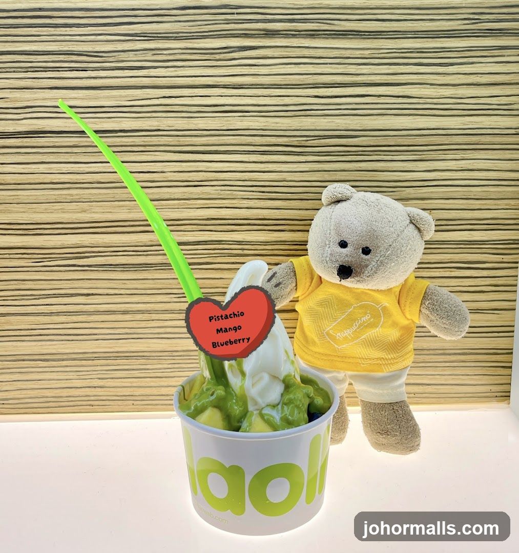 Frozen Yogurt with Teddy Bear