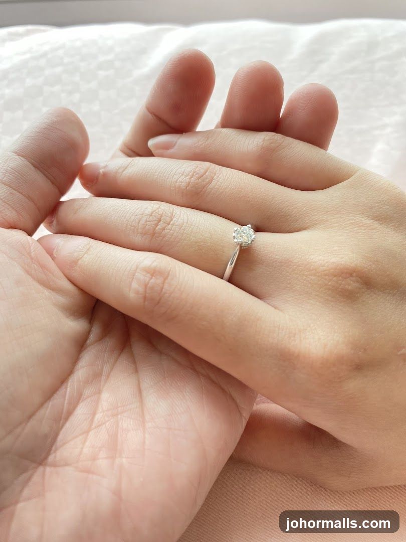 Hands with Engagement Ring