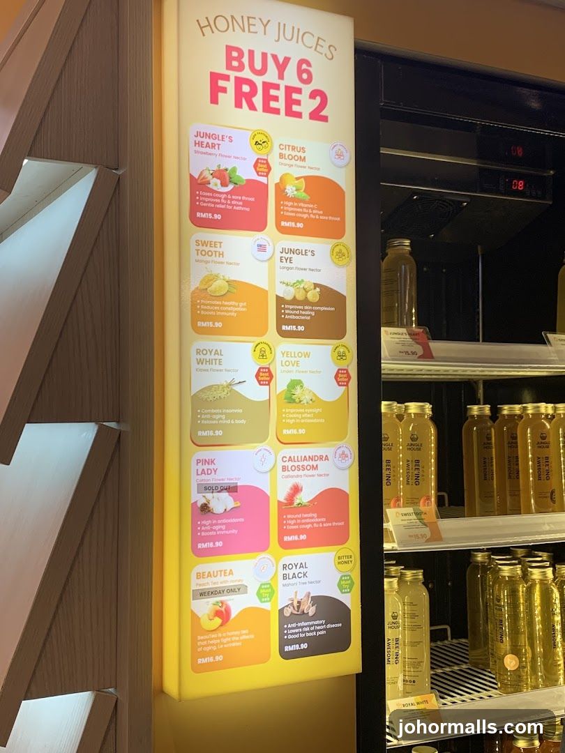 Honey Juices Display
