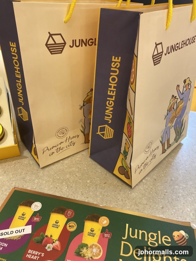 Junglehouse branded shopping bags
