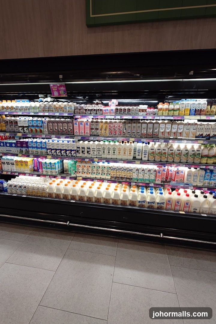Refrigerated dairy section