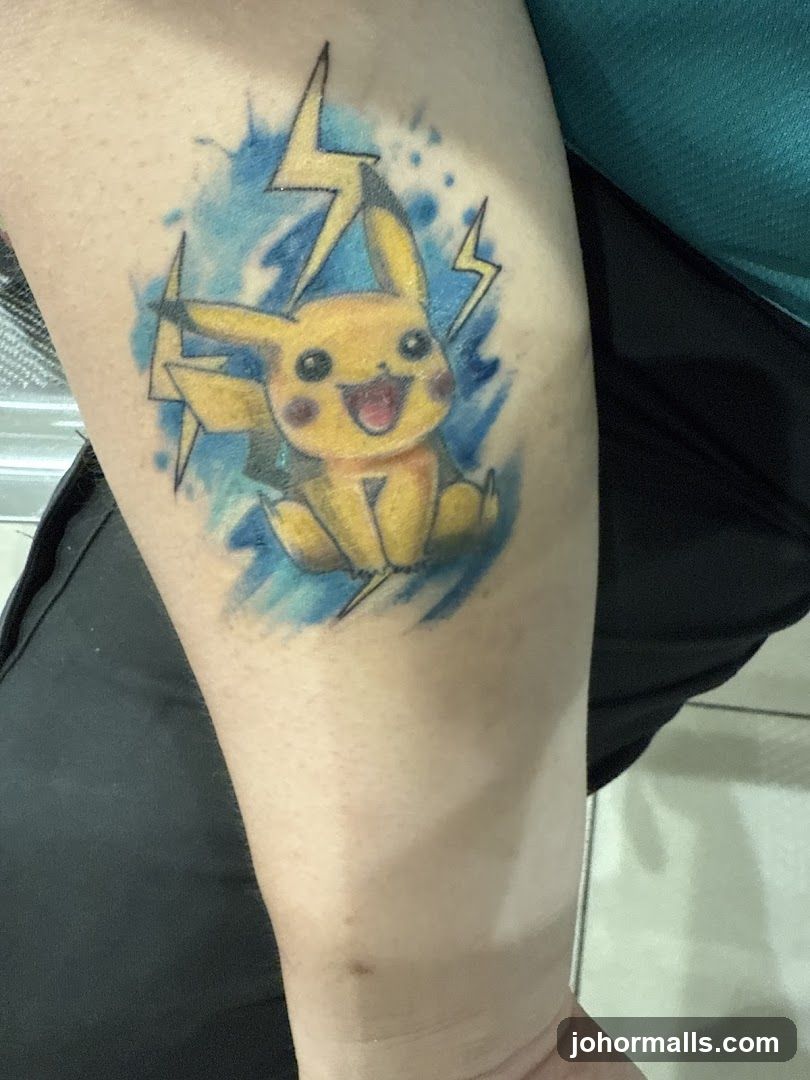 Pikachu Tattoo on Arm