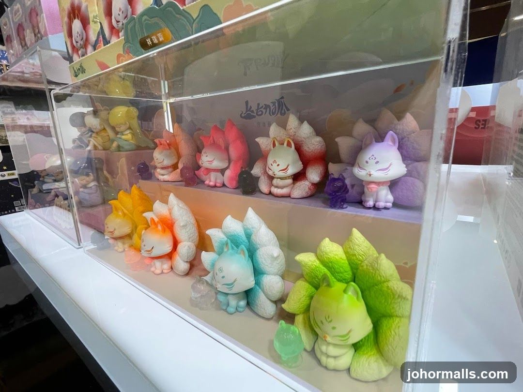 Display of collectible figurines