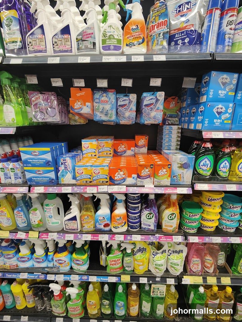 Store Interior Cleaning Products Section