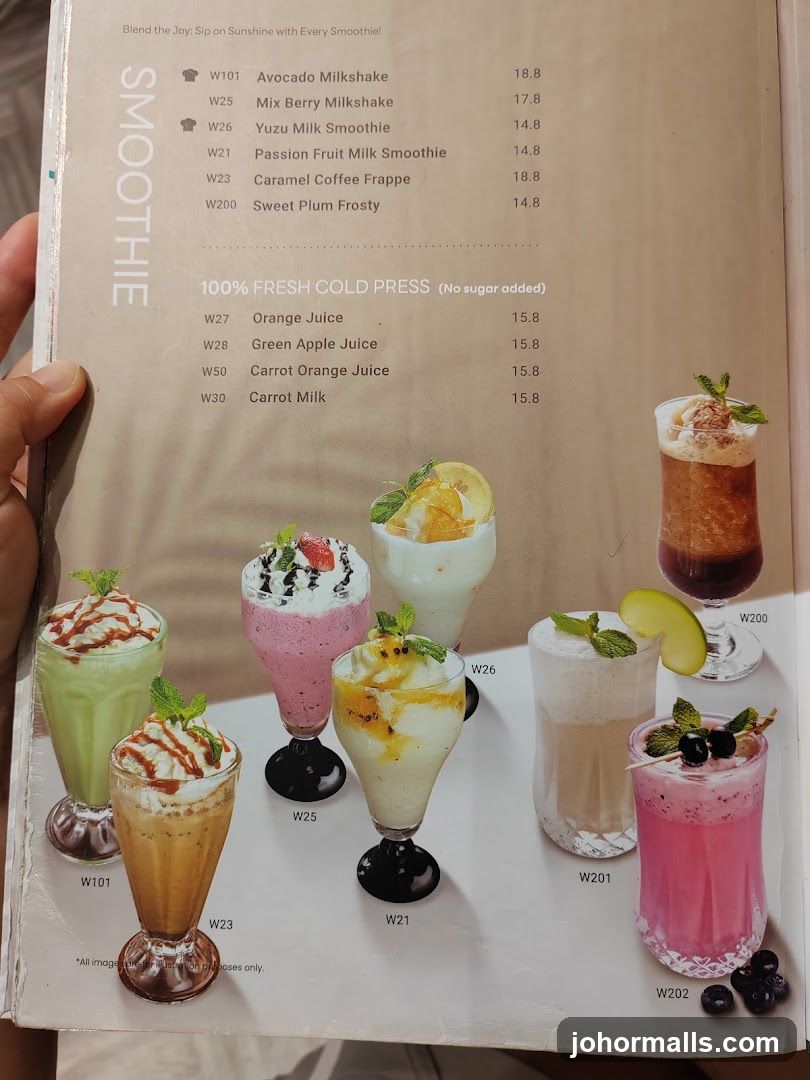 Smoothie Menu