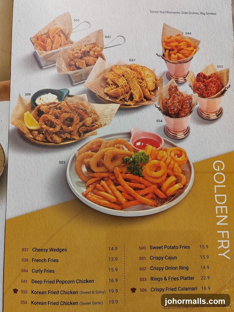 Golden Fry Menu