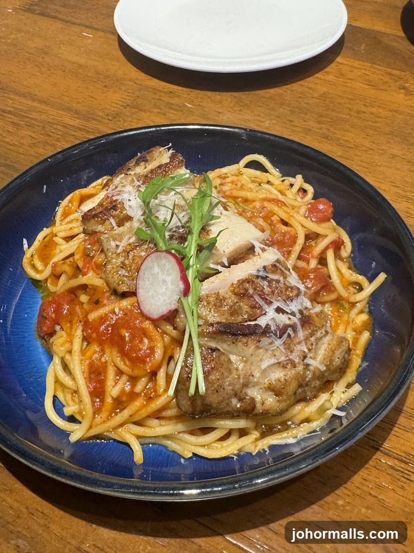 Pasta Dish on Wooden Table