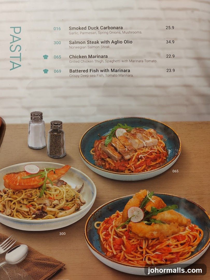 Pasta Menu