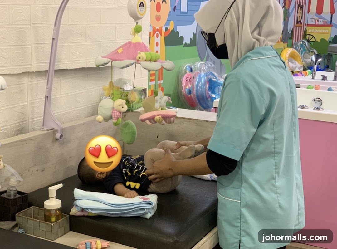 Baby care facility interior