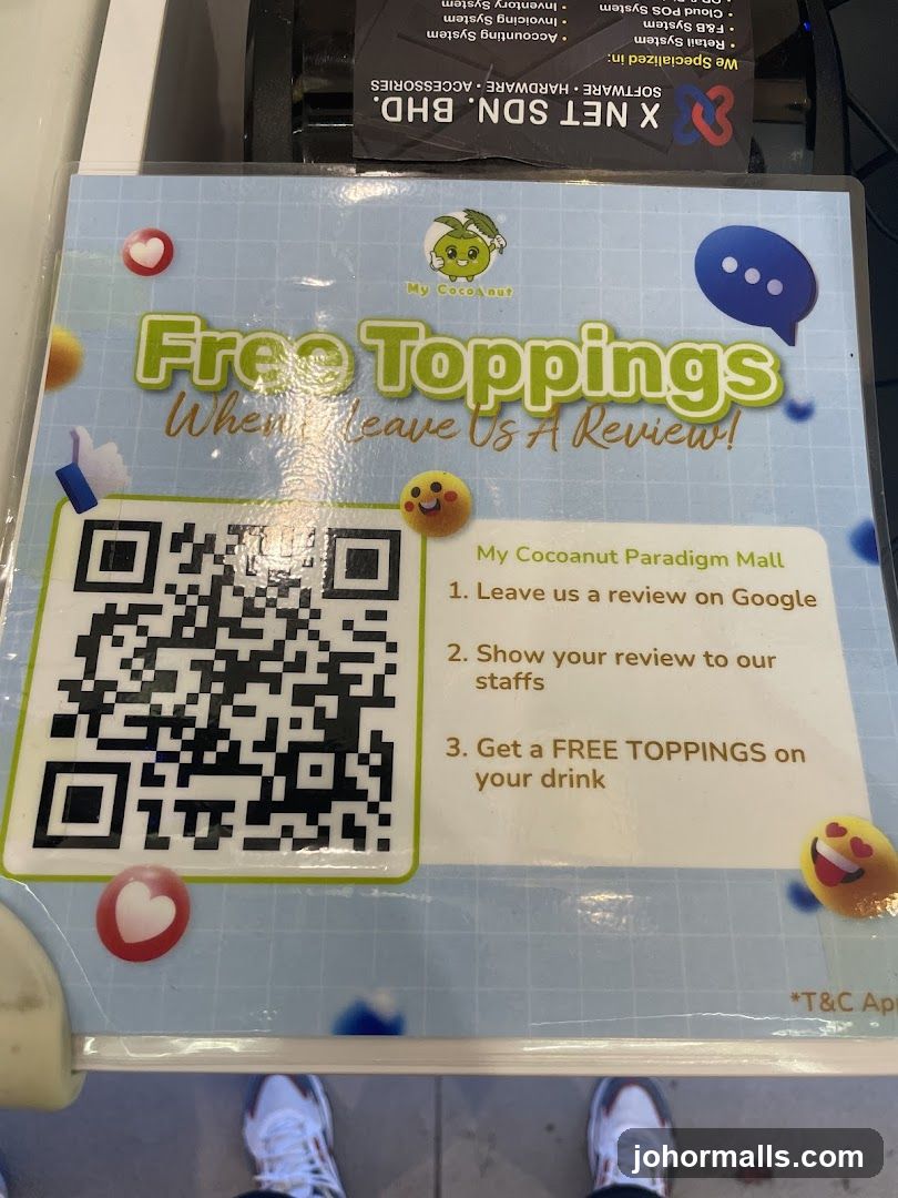 Free Toppings Promotion Sign