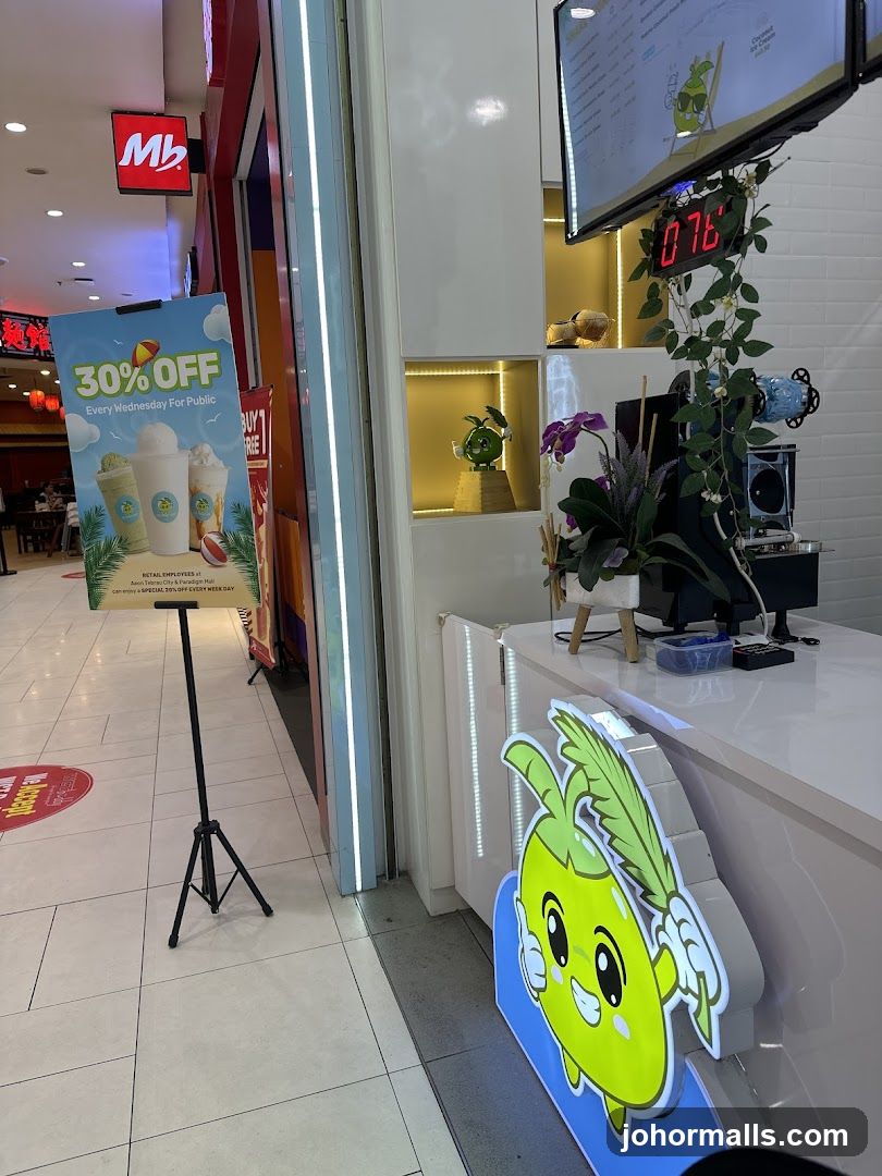 Interior of a beverage shop