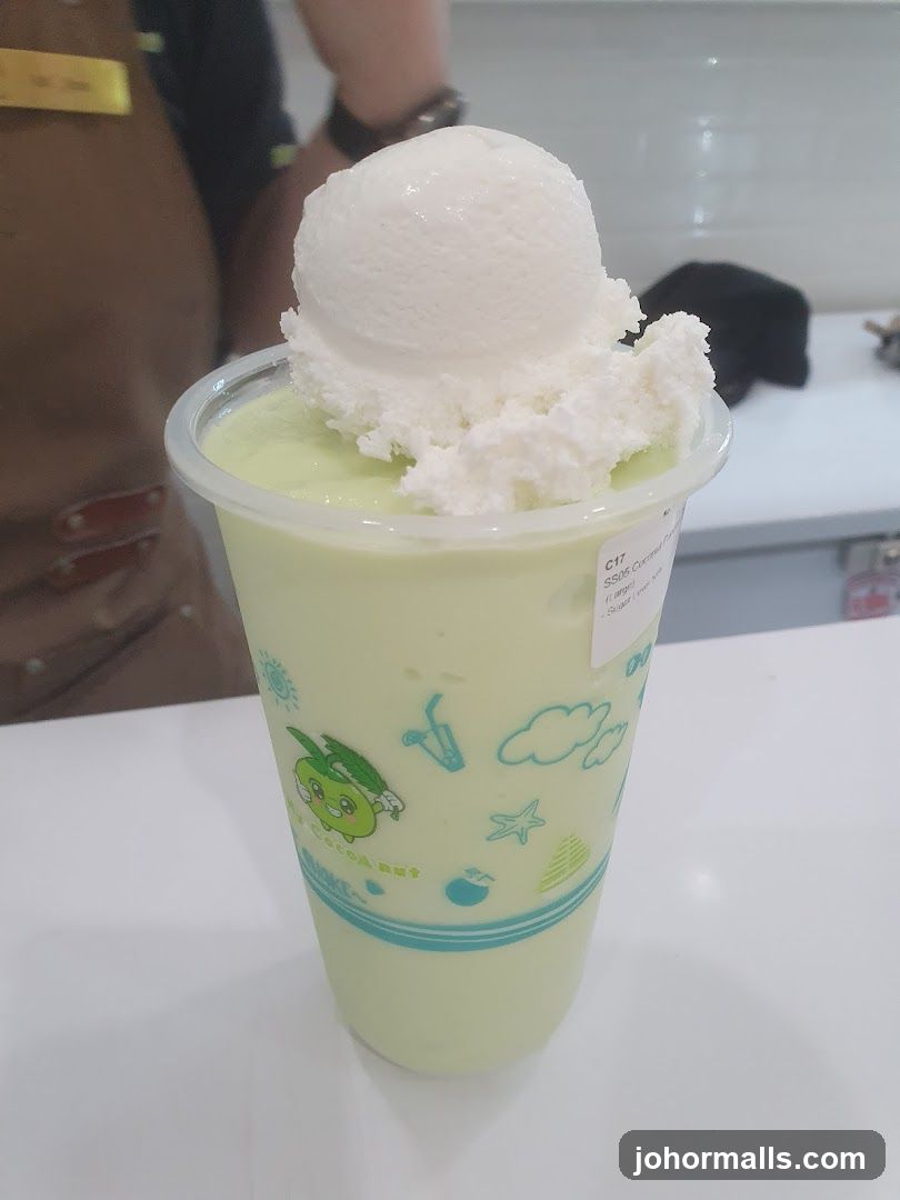 Coconut Drink with Ice Cream