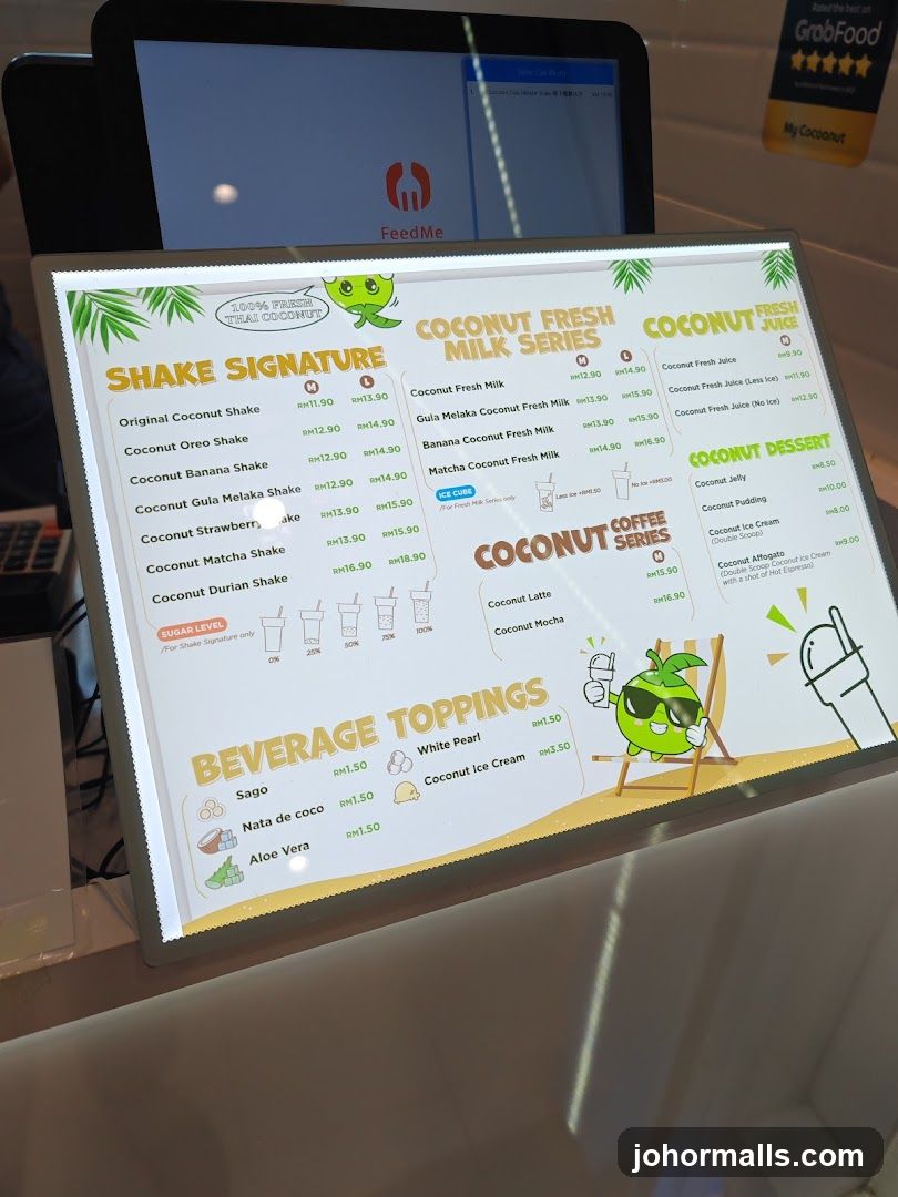 Coconut Fresh Menu Board