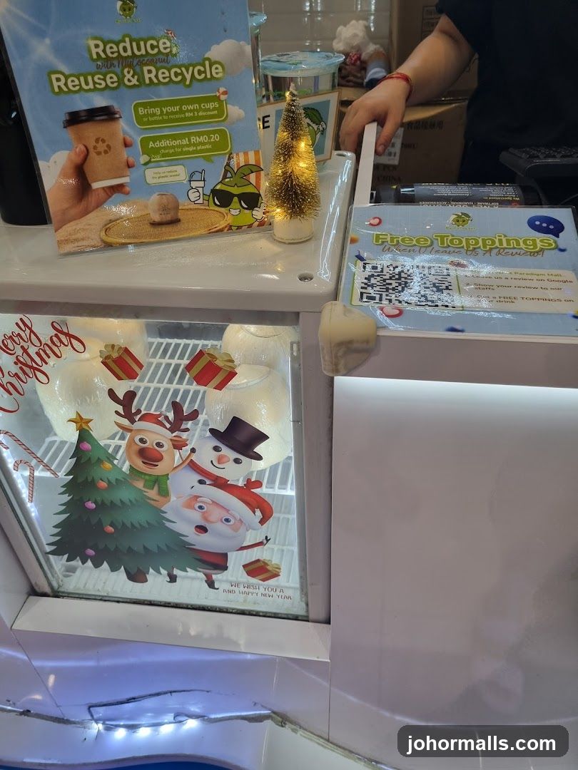 Shop Counter with Promotional Materials