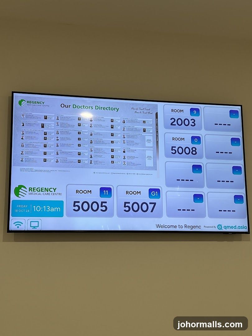 Regency Medical Care Centre Digital Display