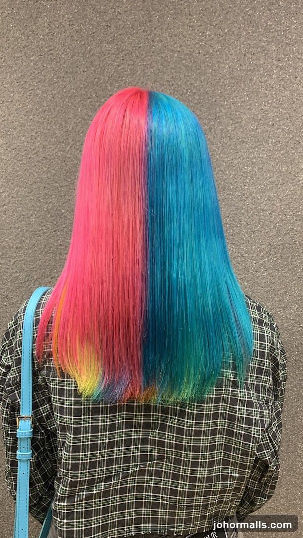 Person with colorful hair