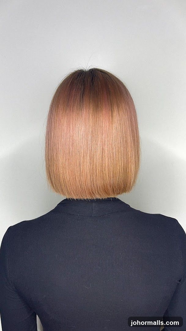 Back view of person with styled hair