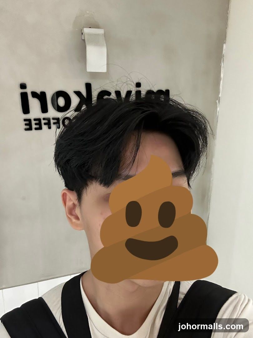 Selfie in a coffee shop interior