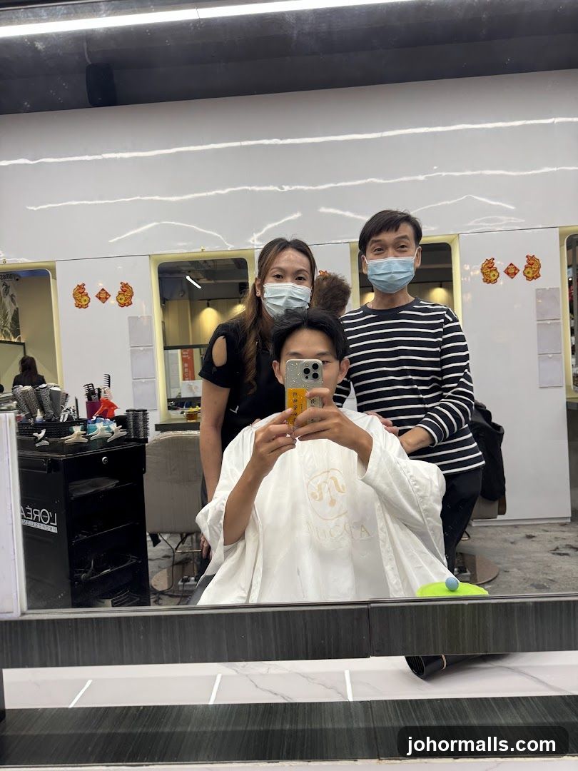 Hair Salon Interior Mirror Selfie