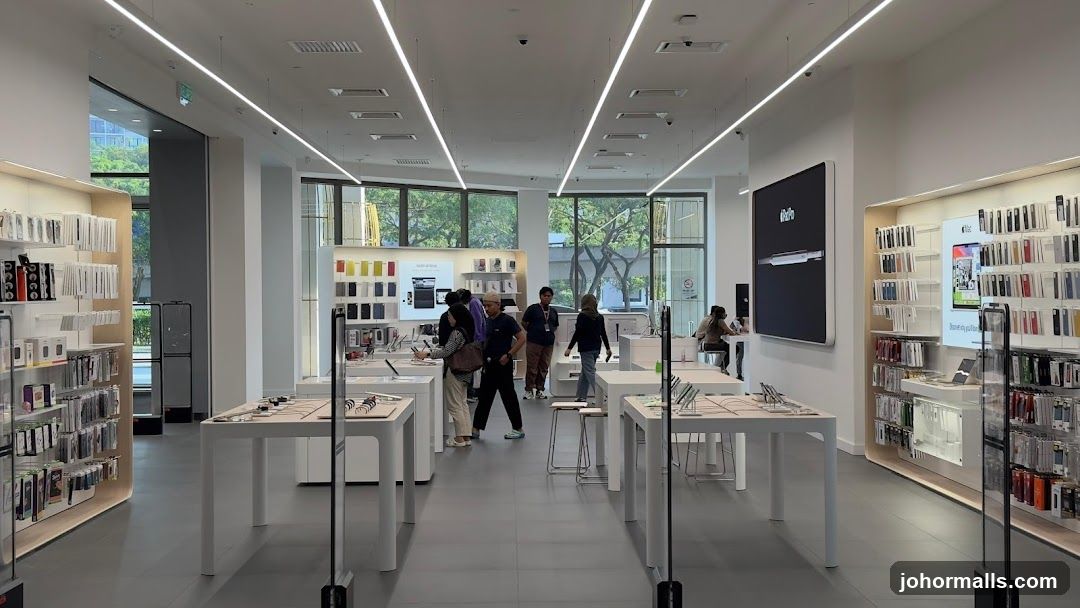 Interior of a modern electronics store